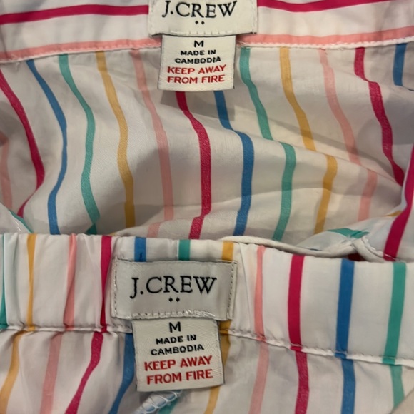 J. Crew pajama set shorts and top EUC, size M - Picture 7 of 9